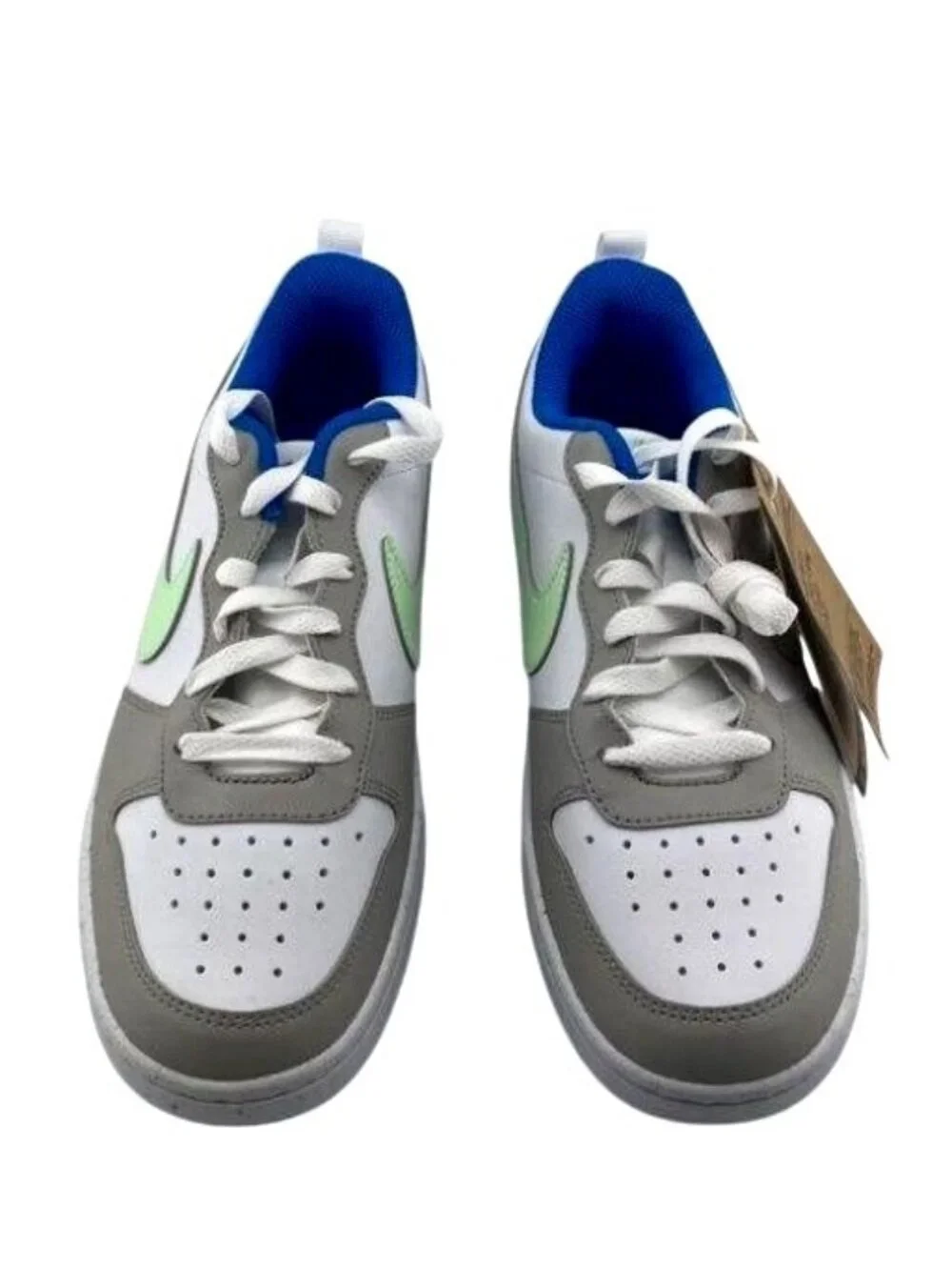 Nike Court Vision White/gray/green/blue Sneaker Athletic Shoe Boys 5.5 NWT